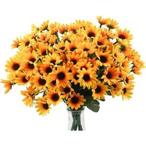 6 Bundles Sunflowers Artificial Flowers Daisy Mums Fake Flowers Outdoor Fall